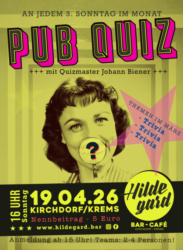 PUP QUIZ  +++ mit Quizmaster Johann Biener +++